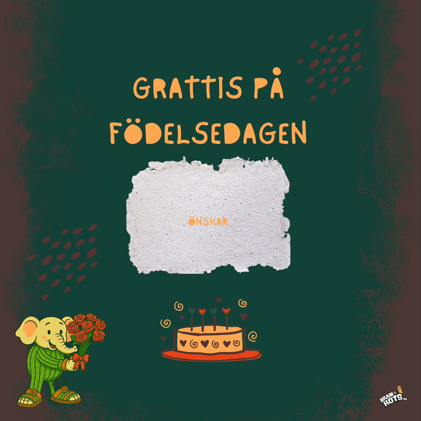 Grattis Kort (Fler varianter) - Brainrots - Grattiskort
