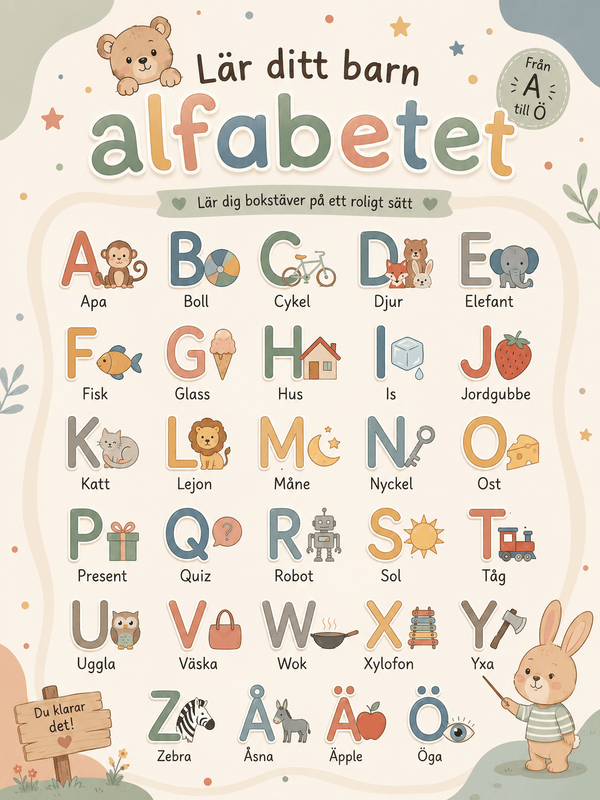 Mitt första Alfabet - Poster 30x40