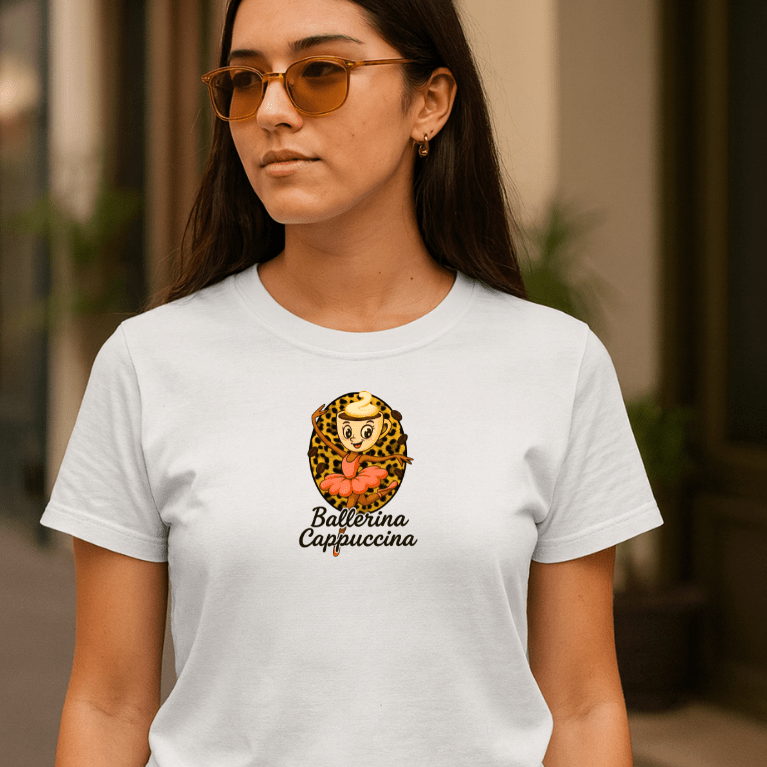 Ballerina Cappuccina T-Shirt - Brainrots - T-shirt