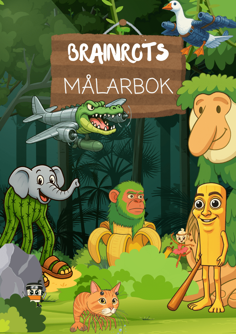 Målarbok - Brainrots - Målarbok
