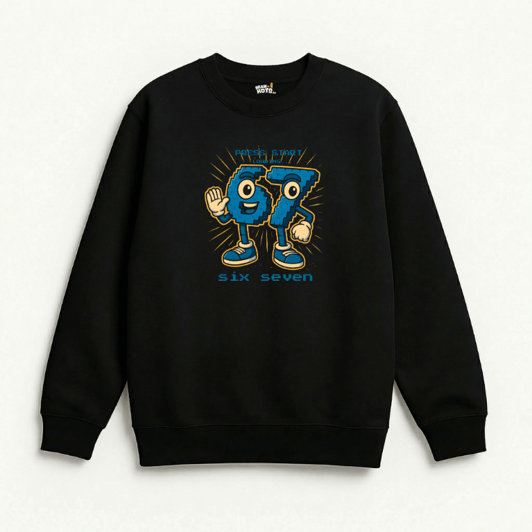 Six Seven - Press Start - Brainrots - sweatshirt