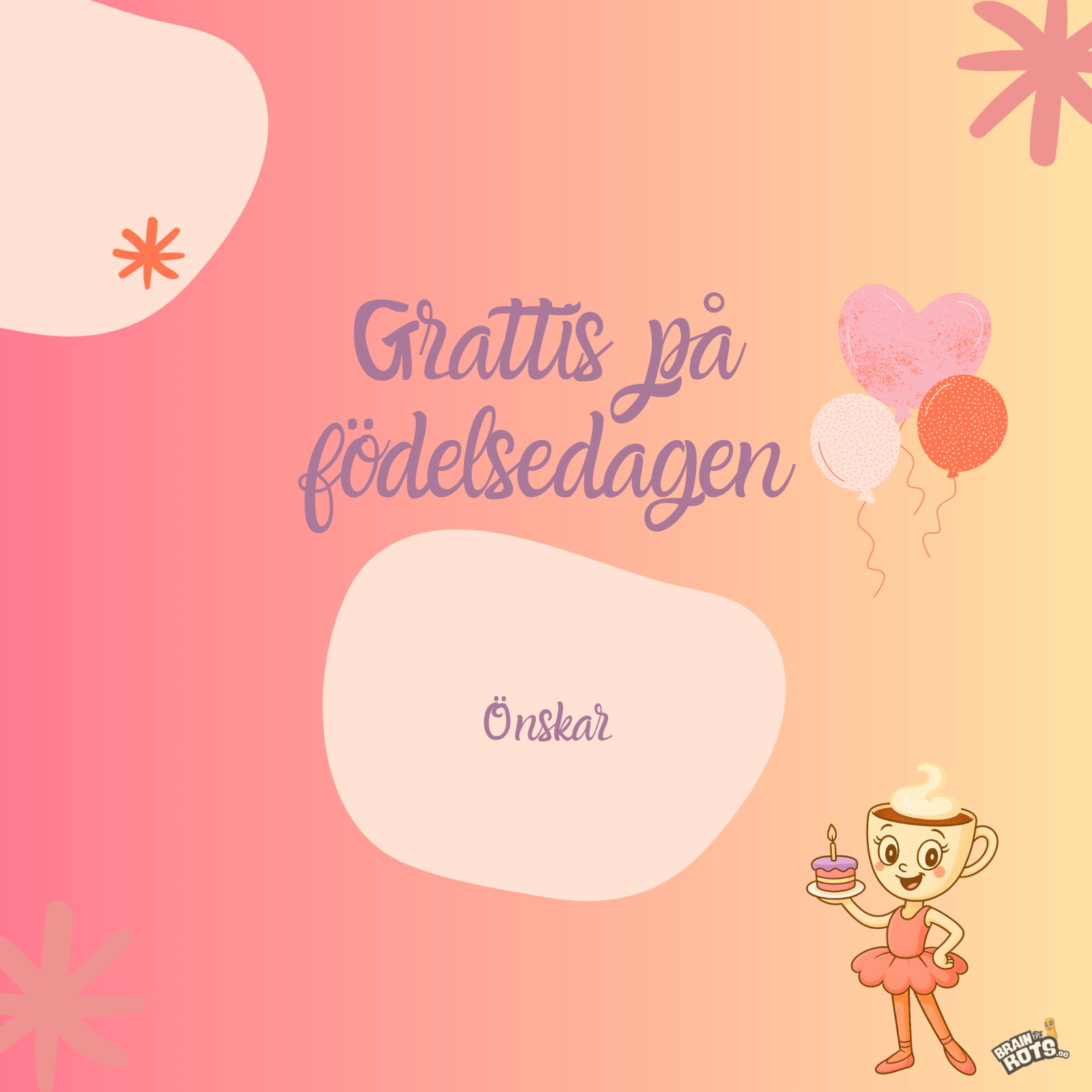 Grattis Kort (Fler varianter) - Brainrots - Grattiskort