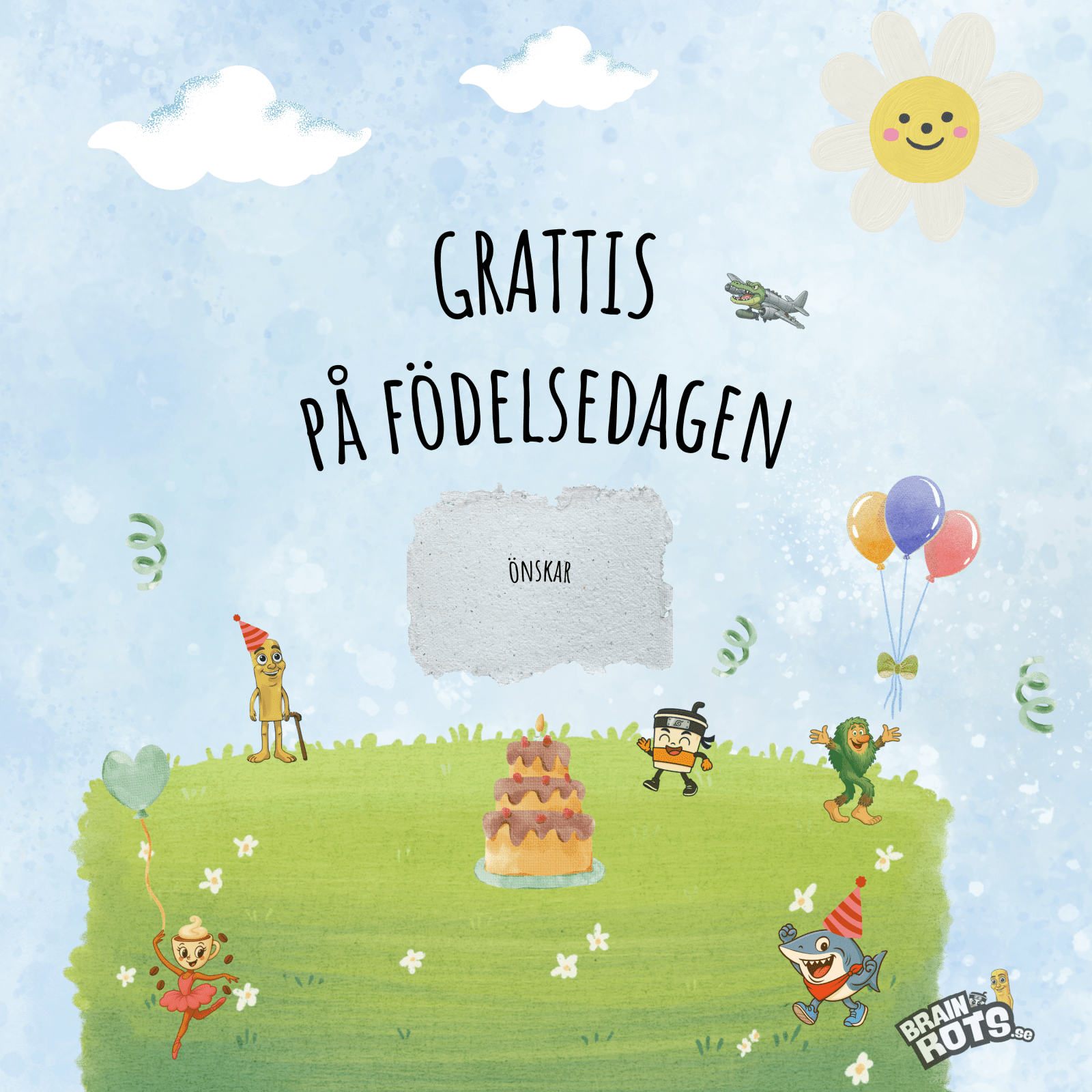 Grattis Kort (Fler varianter) - Brainrots - Grattiskort