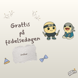 Grattis Kort (Fler varianter) - Brainrots - Grattiskort