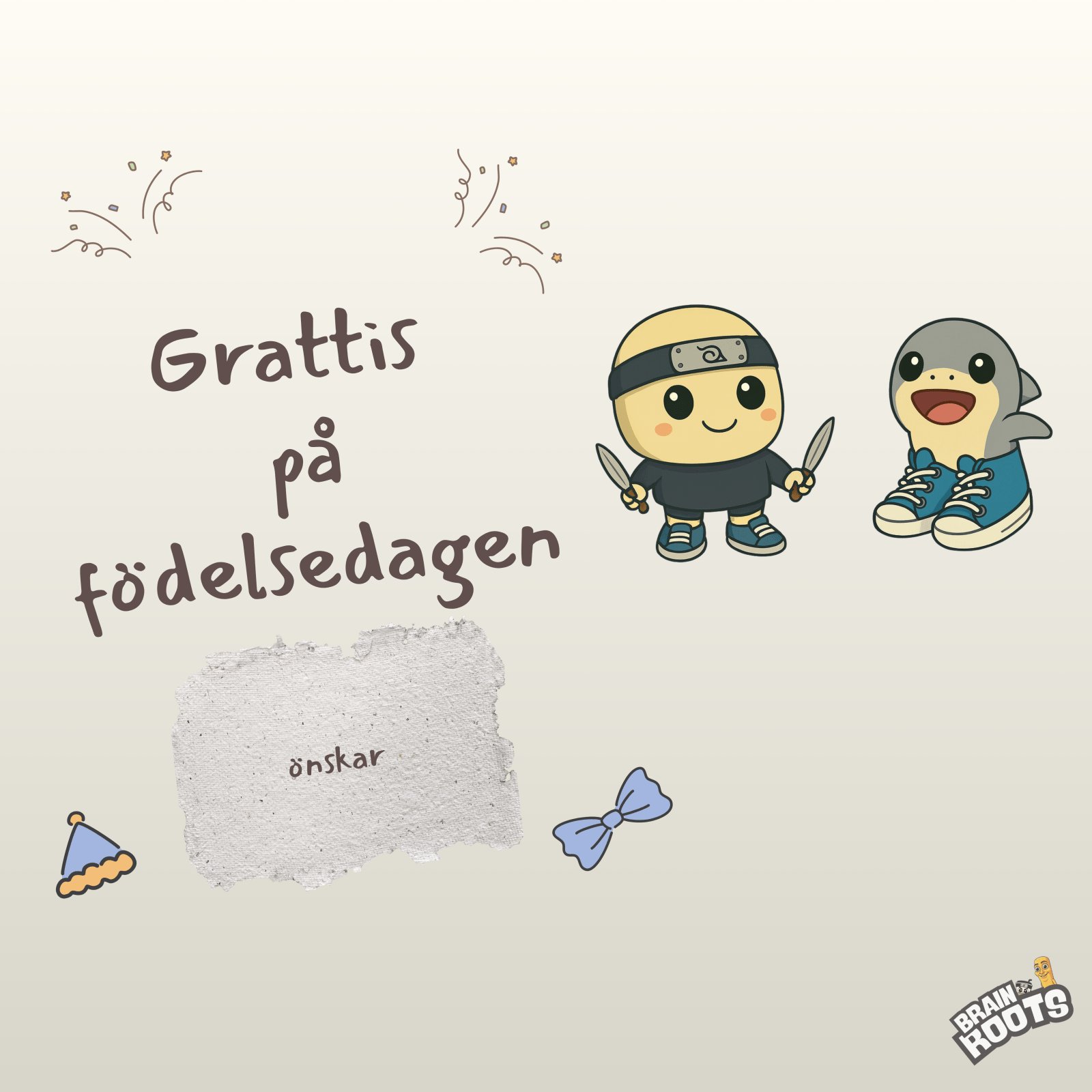 Grattis Kort (Fler varianter) - Brainrots - Grattiskort