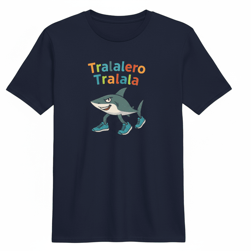 Tralaleo Tralala T-shirt - Marinblå - Brainrots - T-shirt